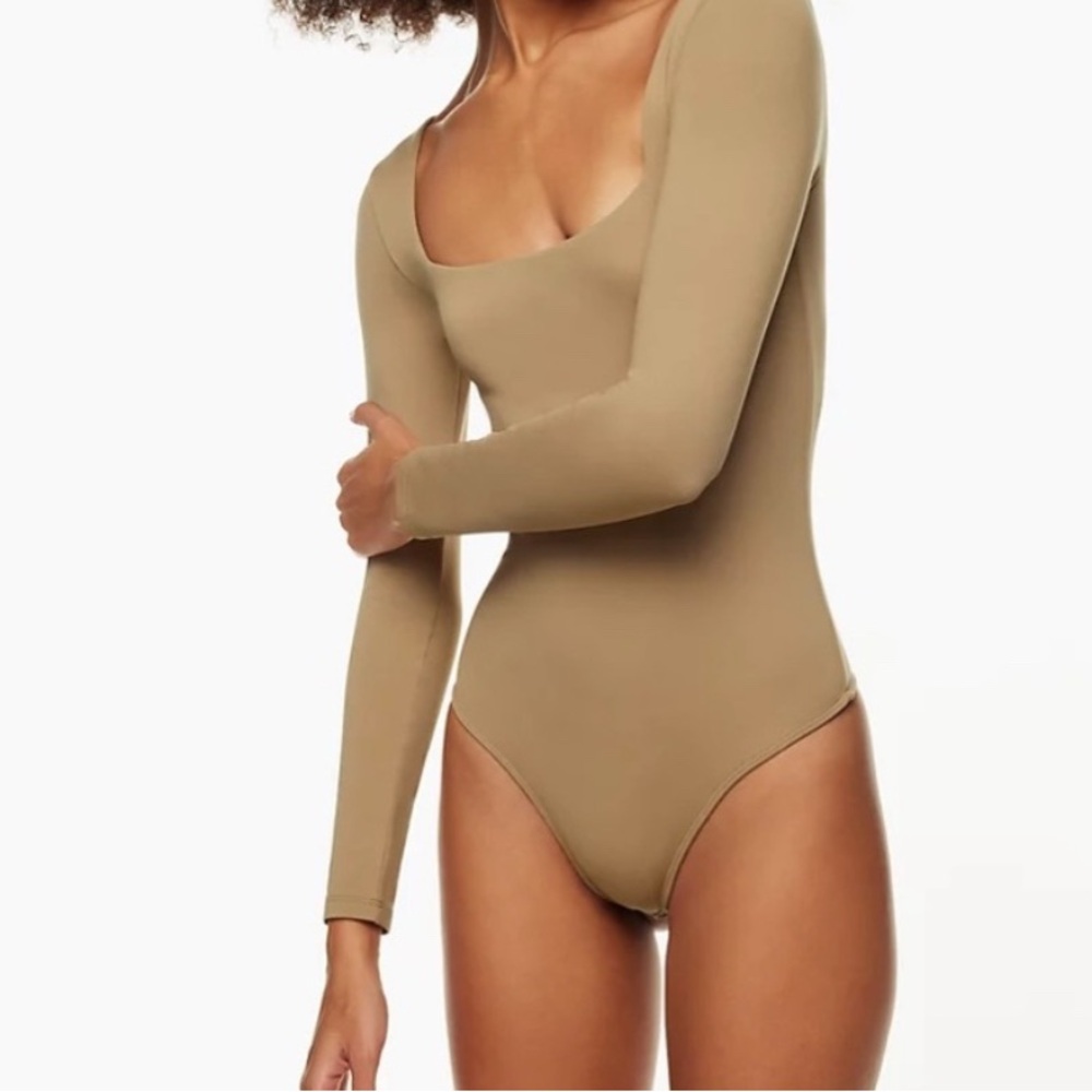Aritzia Tan Long Sleeve Bodysuit
